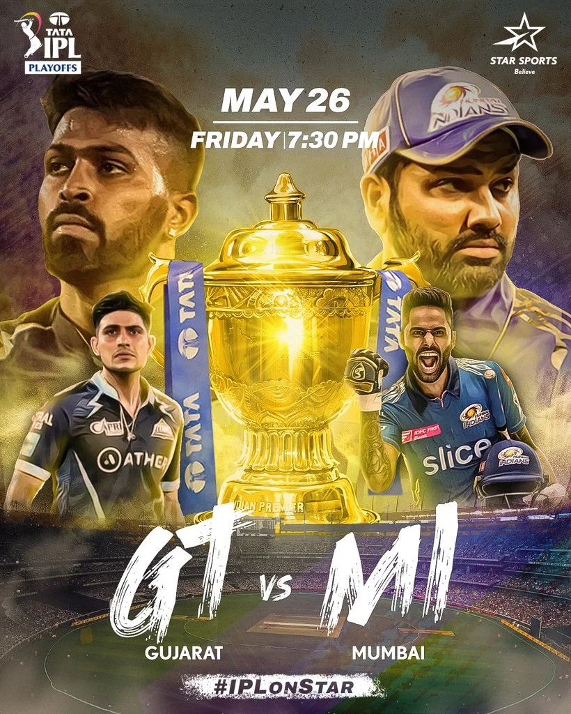 Clash of Titans: GT vs MI IPL 2023 Playoffs - Run and Wicket Showdown!